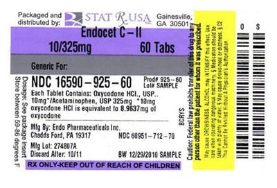ENDOCET LABEL 925.jpg Label Image - ENDOCET LABEL 925